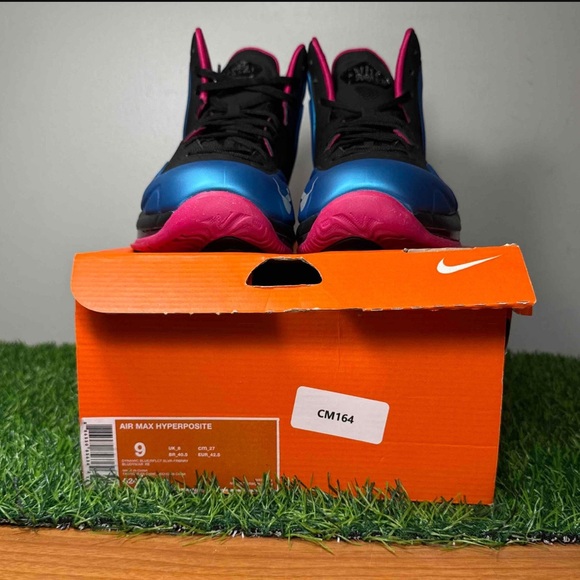 Nike Air Max Hyperposite Fireberry Blue Pink Black - Picture 10 of 11